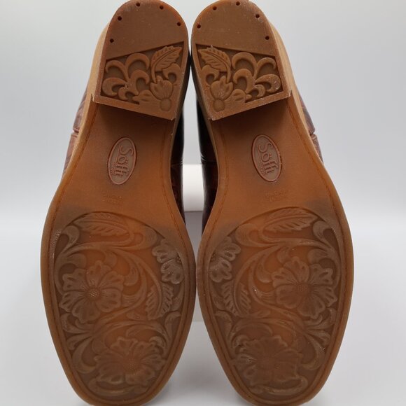 Sofft Sacora Leather Ankle Boots Booties Blush Floral Women’s Size 9.5 M Autumn - Picture 9 of 10